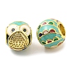 Rack Plating Brass Micro Pave Cubic Zirconia European Beads KK-M247-15G-2