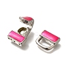 Brass Enamel Fold Over Clasps KK-M313-40P-01-2