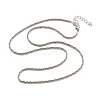 Brass Sterling Silver Chains Necklaces for Women NJEW-D302-25P-4