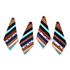 Transparent Resin & Walnut Wood Big Pendants LS-RESI-TAC0017-48-A01-3