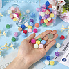 130Pcs 13 Colors ABS Plastic Round Beads KY-TA0001-32-4
