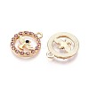 Rack Plating Alloy Rhinestone Pendants PALLOY-T091-22B-G-2