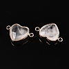 Natural & Synthetic Mixed Stone Love Heart Pendants G-T138-205M-G-3