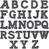 Alphabet Resin Rhinestone Patches DIY-GF0009-18B-1