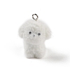 Flocking Resin Cute Puppy Pendants MACR-P043-L01-1