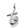 Brass Micro Pave Cubic Zirconia Pendants KK-B132-12P-T-1