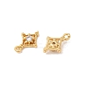 Brass Micro Pave Cubic Zirconia Pendants KK-P340-28G-2