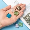 Handmade Silver Foil Lampwork Beads FOIL-S006-20x20mm-M-4