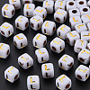 Opaque White Acrylic Beads MACR-Q242-010L-1