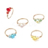 Glass Finger Rings RJEW-JR00925-01-2