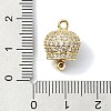 Rack Plating Brass Pave Cubic Zirconia Pendants KK-M282-39G-3