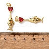Brass Pave Cubic Zirconia Pendants KK-A271-05G-4