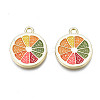 Rack Plating Alloy Enamel Pendants LS-ENAM-N051-25-1