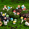 60Pcs Mushroom Resin Home Ornaments & Cabochons DJEW-OC0001-10-5