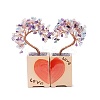 Heart Money Tree Natural Gemstone Bonsai Display Decorations DJEW-G027-16RG-02-1
