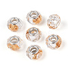 Transparent Resin Rondelle European Beads RESI-N044-01A-1