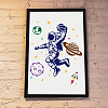 Astronaut Theme 1Pc PET Hollow Out Drawing Painting Stencils DIY-MA0004-81A-2