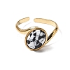 304 Stainless Steel Open Cuff Rings for Women RJEW-K258-17B-G-4