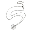 Flat Round with Number 8 Shell & Cubic Zirconia Pendant Necklaces LS-NJEW-D288-04P-2