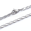Non-Tarnish 304 Stainless Steel Chain Necklaces NJEW-L173-008-P-1