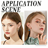 5 Pairs 5 Colors Enamel Evil Eye Dangle Hoop Earrings EJEW-AR0001-04-6