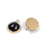 Natural Black Onyx(Dyed & Heated) Faceted Flat Round Charms STAS-I325-147G-02-2
