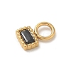 Ion Plating(IP) 304 Stainless Steel with Rhinestone Charms STAS-G351-11G-3