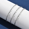 304 Stainless Steel Paperpclip Chains Bracelets for Women BJEW-U043-01P-3
