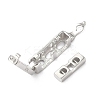 925 Sterling Silver Cubic Zirconia Twister Clasps STER-WH0007-28C-P-3