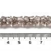 Transparent Crackle Glass Beads Strands GLAA-D025-01H-4