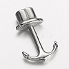 Non-Tarnish 304 Stainless Steel Anchor Hook Clasps LS-STAS-D166-98P-1