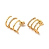 Rack Plating Brass Micro Pave Cubic Zirconia Stud Earrings EJEW-P221-45G-1