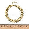 Punk Style 304 Stainless Steel Curn Chain Bracelets for Women BJEW-A044-01G-5
