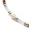 Natural Mixed Gemstone & Pearl & Opalite Beaded Necklace for Women NJEW-JN03977-5