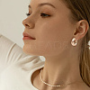 12Pcs Brass Clip-on Earring Findings KK-BBC0019-57-7