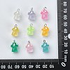 45Pcs 9 Colors Luminous Translucent Resin Pendants RESI-CJ0003-23-10