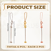 6Pcs 3 Colors Iron Bar Beadable Pendant Wine Glass Charms HJEW-LP00042-2
