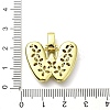 Brass Micro Pave Clear Cubic Zirconia Pendants KK-M279-01G-W-3