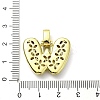 Brass Micro Pave Clear Cubic Zirconia Pendants KK-M279-01G-W-3