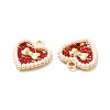 Alloy Rhinestone Pendants ALRI-E006-02LG-4