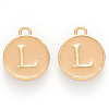 Golden Plated Alloy Enamel Charms X-ENAM-S118-06L-1
