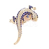 Rhinestone Lizard Badge X1-JEWB-E013-03G-01-1