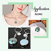 10Pcs Synthetic Malachite Flat Round Pendants G-AR0006-25B-5