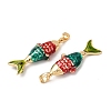Sea Animals Brass Enamel Pendants KK-F917-01C-01-2