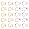10 Pairs 2 Style 304 Stainless Steel Half Hoop Earrings EJEW-DC0001-02-1