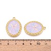 Vintage Printed Style 304 Stainless Steel Oval with Butterfly Pendants STAS-T071-29A-G-3