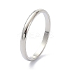 Non-Tarnish 2mm Polished Plain Dome Finger Ring for Girl Women RJEW-C012-05C-P-3