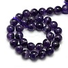 Natural Amethyst Round Bead Strands G-L170-12mm-02-3