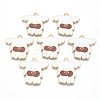 Alloy Enamel Pendants X-ENAM-T011-35KC-RS-1