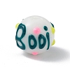 Opaque Painted Glass Beads LS-GLAA-B001-01F-1